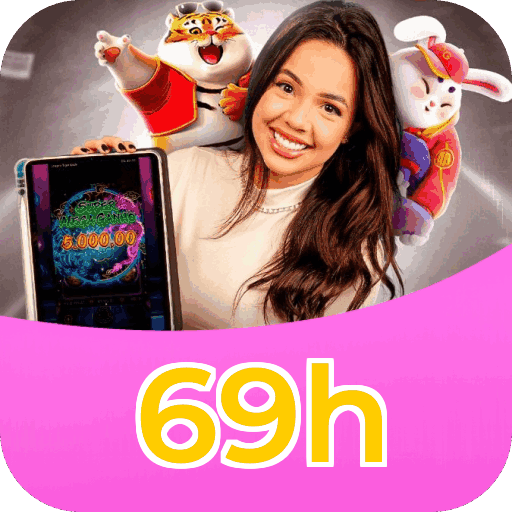 Interface do aplicativo 69h mostrando jogos disponíveis no iOS e Android